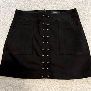 Express Mini Skirt With Lace Up Insert Front SZ 6